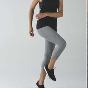 Lululemon Wunder Under Crop III Heathered Slate